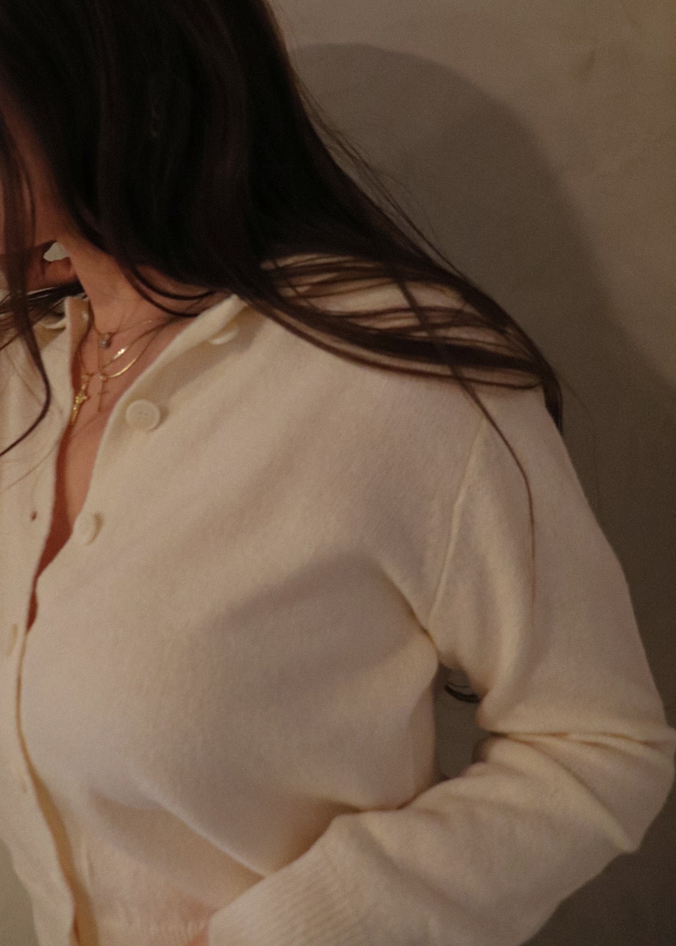 Collared Cardigan - Cream