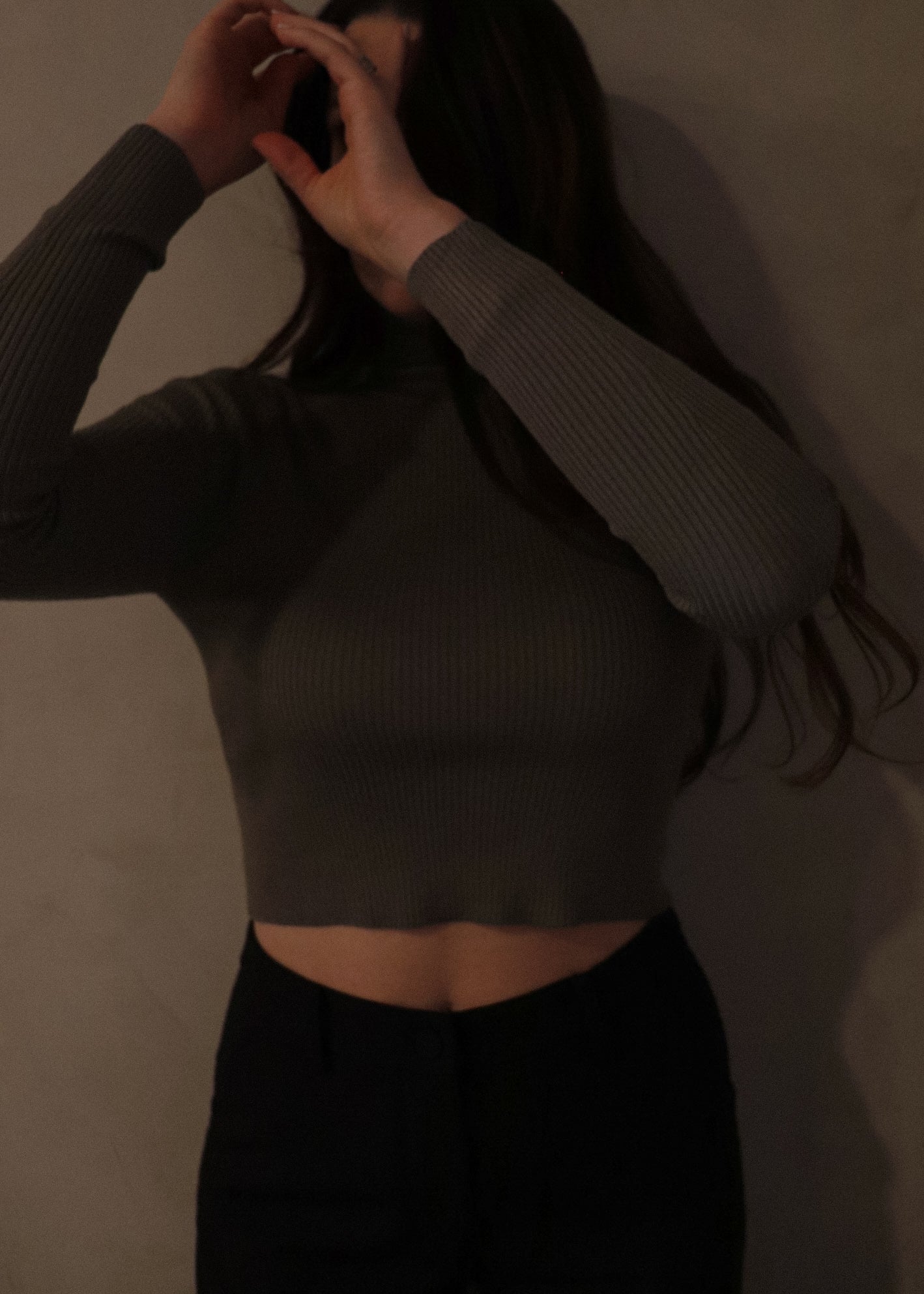 Ribbed Turtle Neck L/S - Army Green