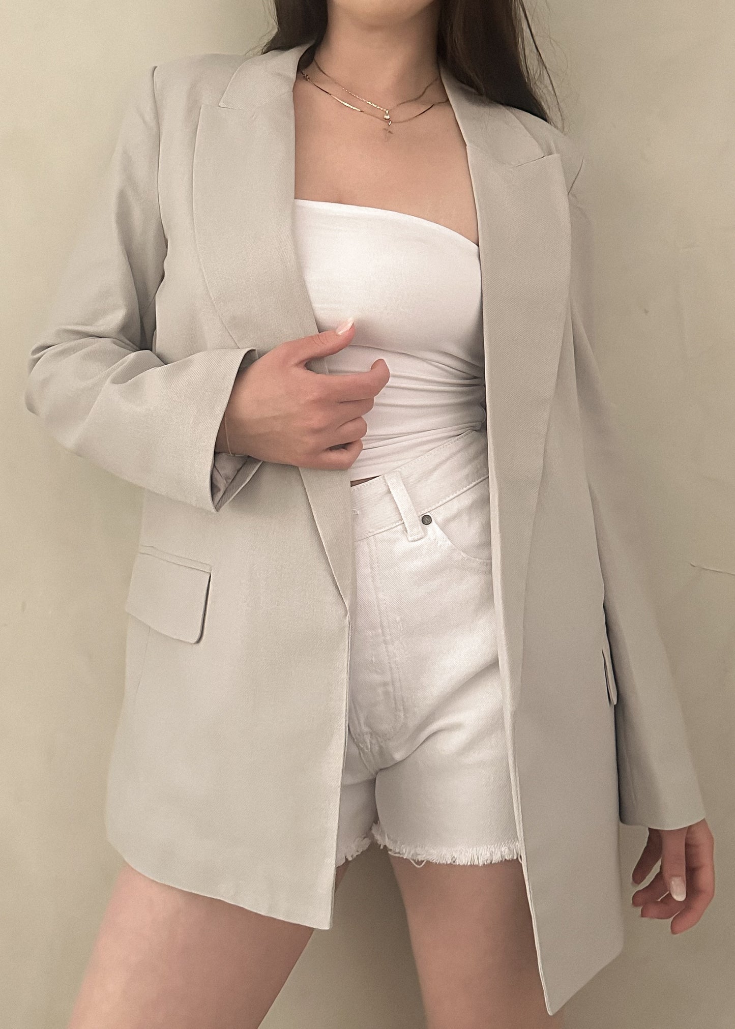 Oversized Blazer - Dove