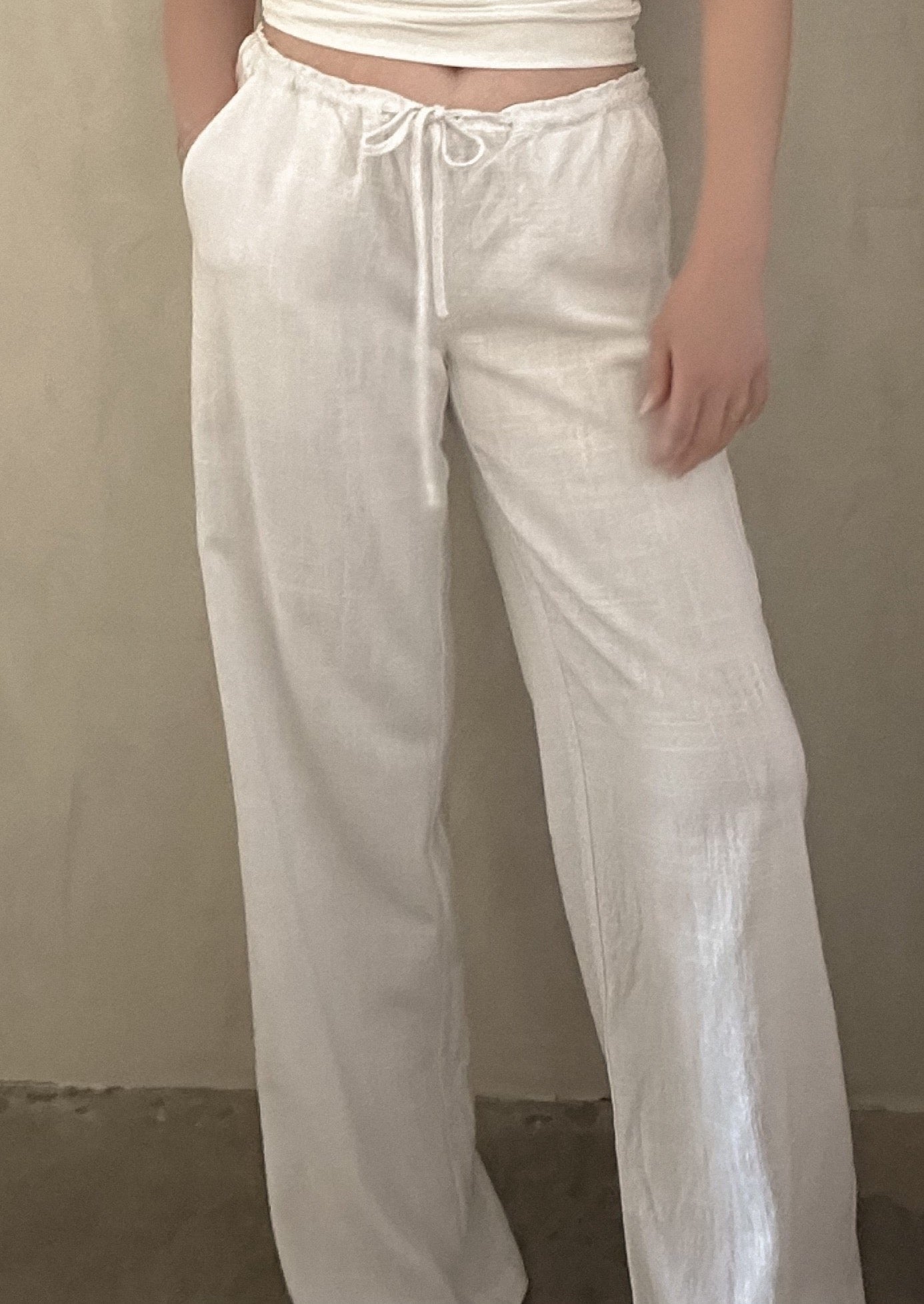 Linen Pant - White