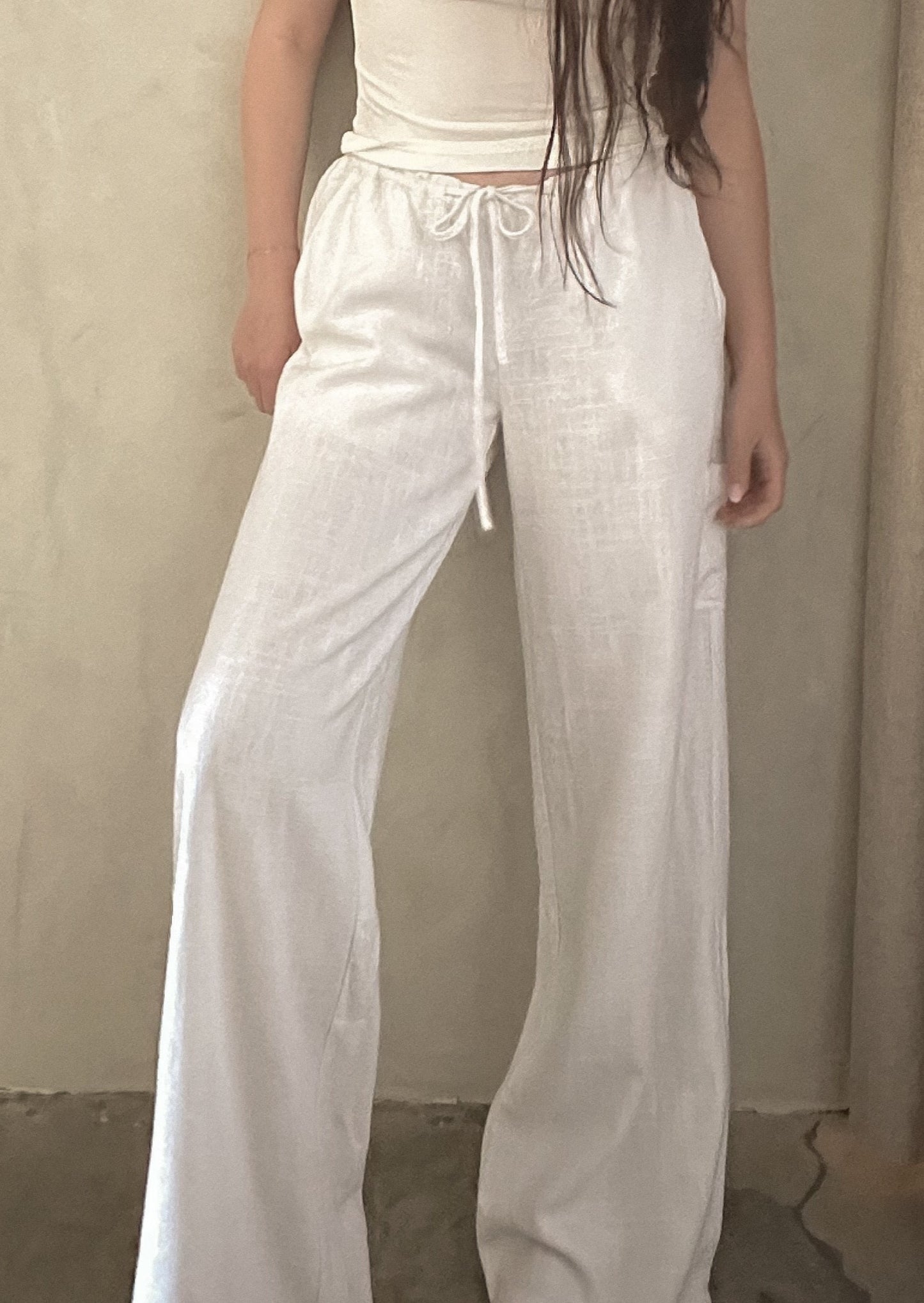 Linen Pant - White