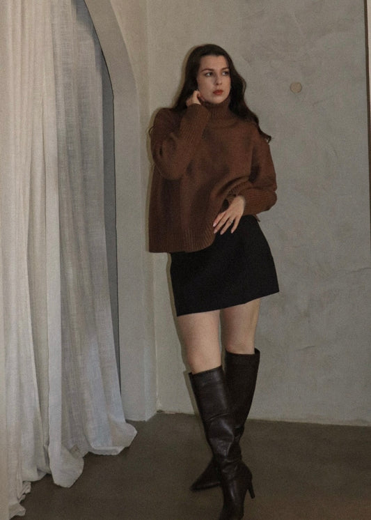 Open Back Sweater - Pumpkin Spice
