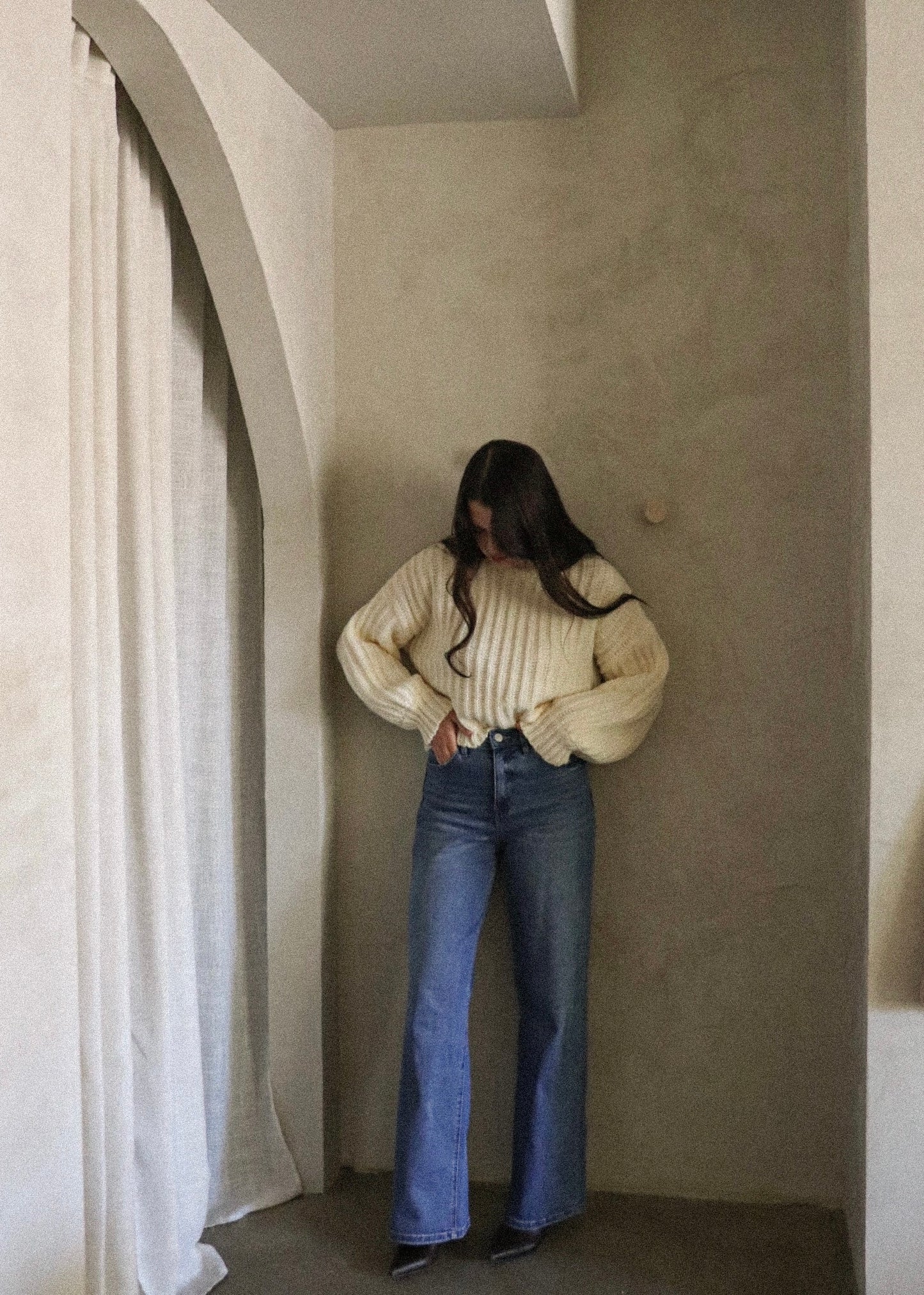 Chunky Knit Sweater - Cream