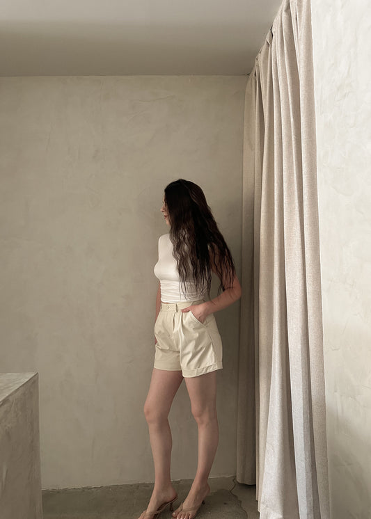 Trouser Shorts - Beige