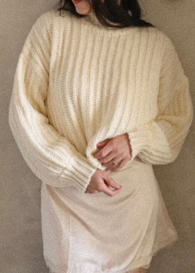 Chunky Knit Sweater - Cream