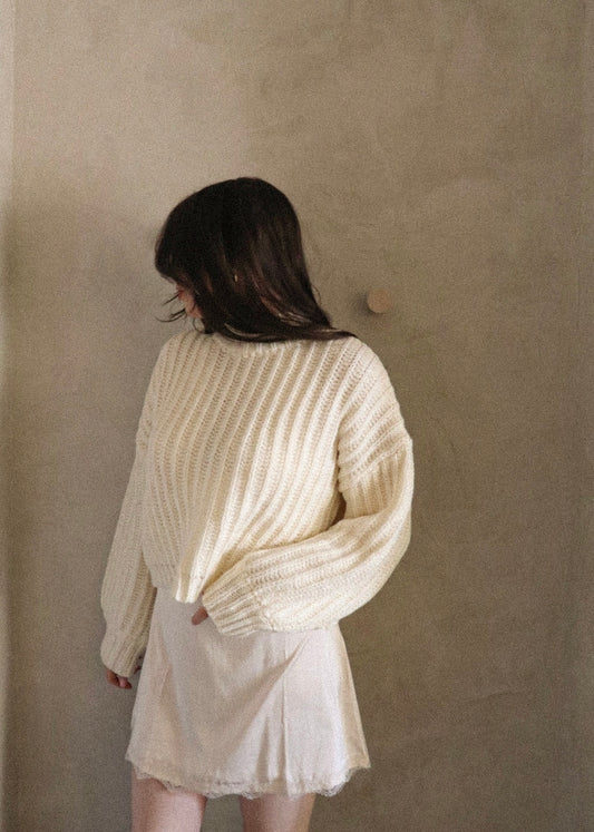 Chunky Knit Sweater - Cream