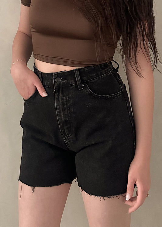 Denim Shorts - Black