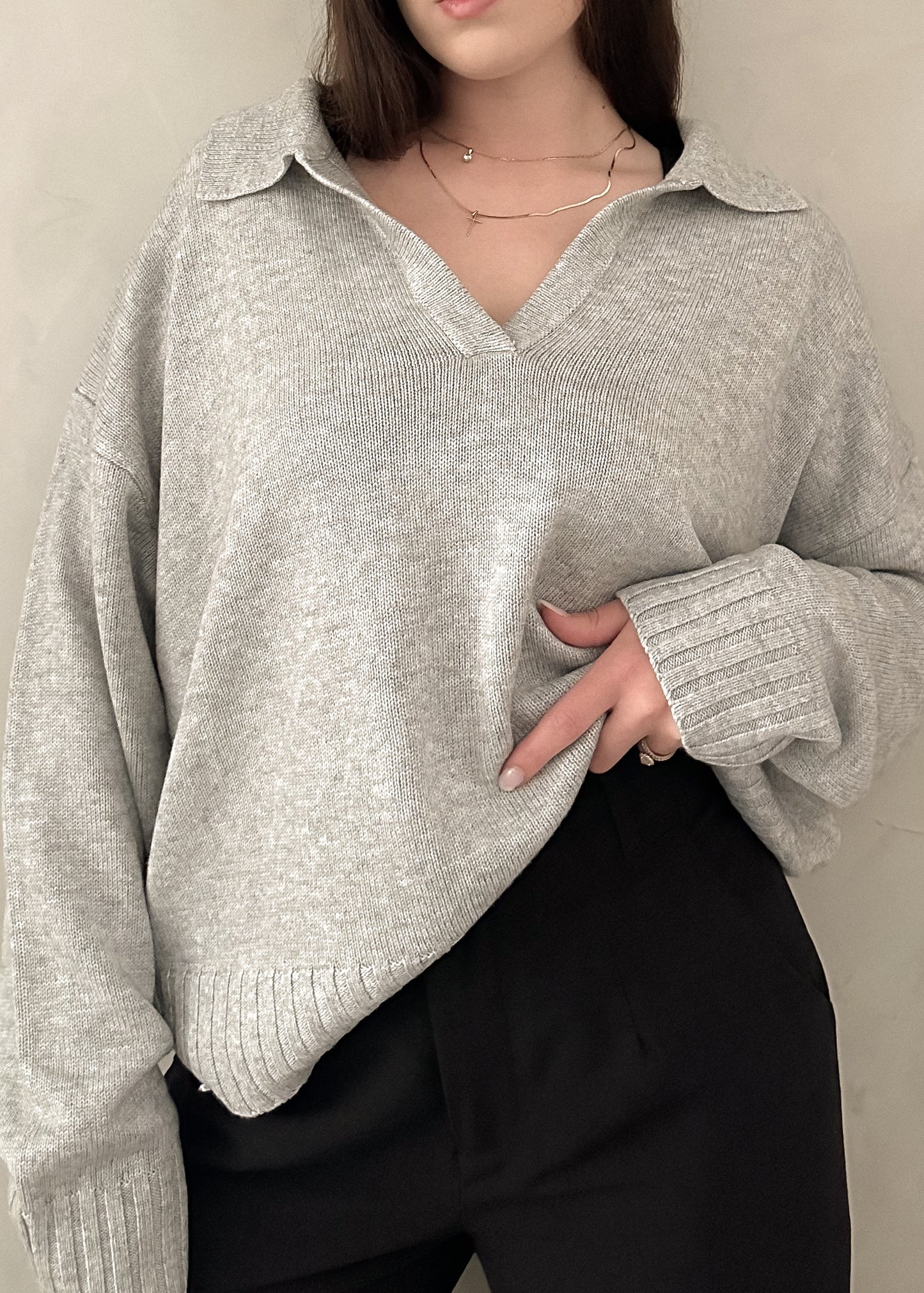 Delancey Sweater - Pearl Grey