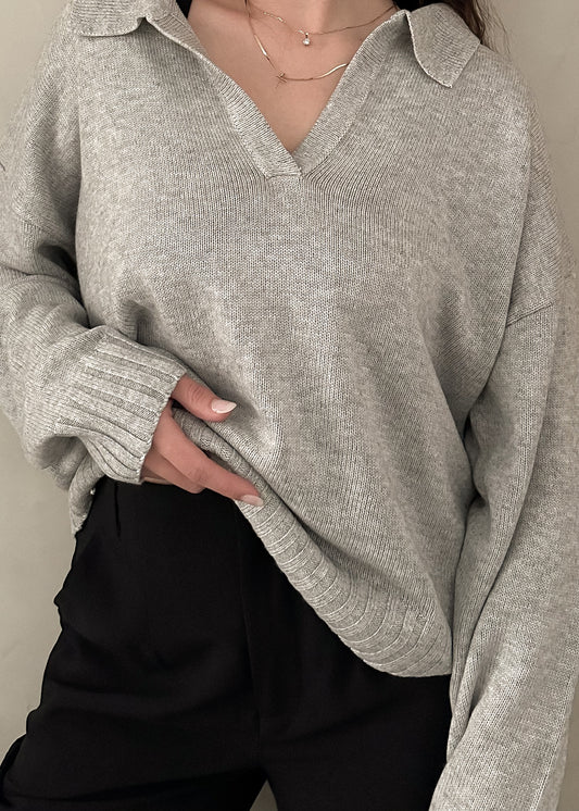 Delancey Sweater - Pearl Grey