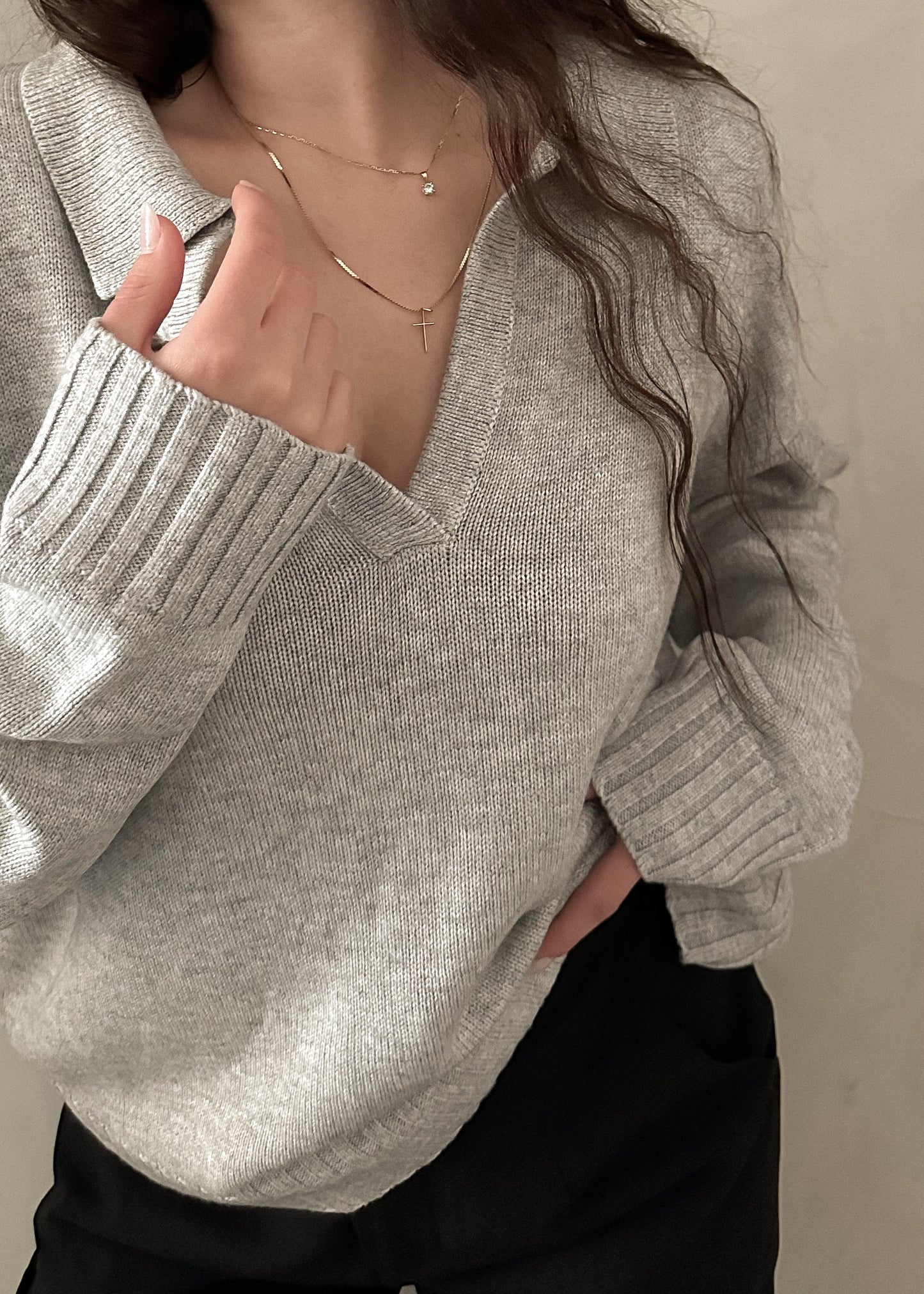 Delancey Sweater - Pearl Grey