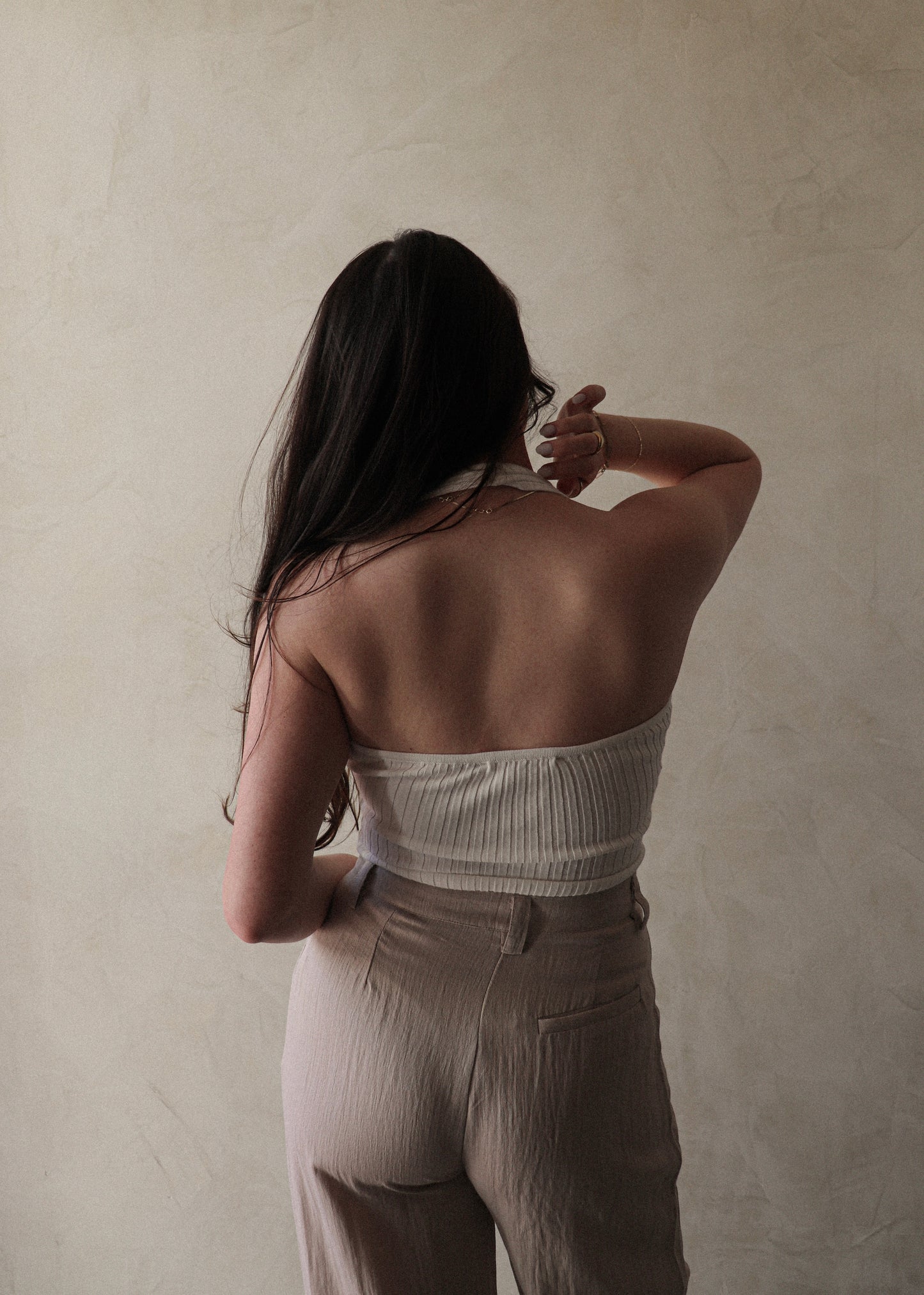 Knit Halter - White