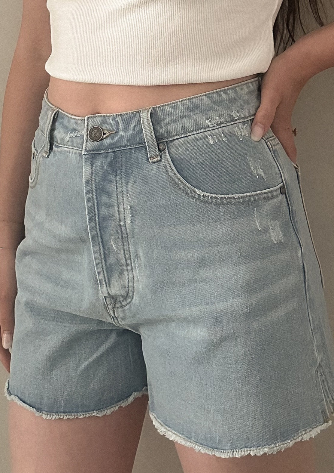 Denim Shorts - Light Wash