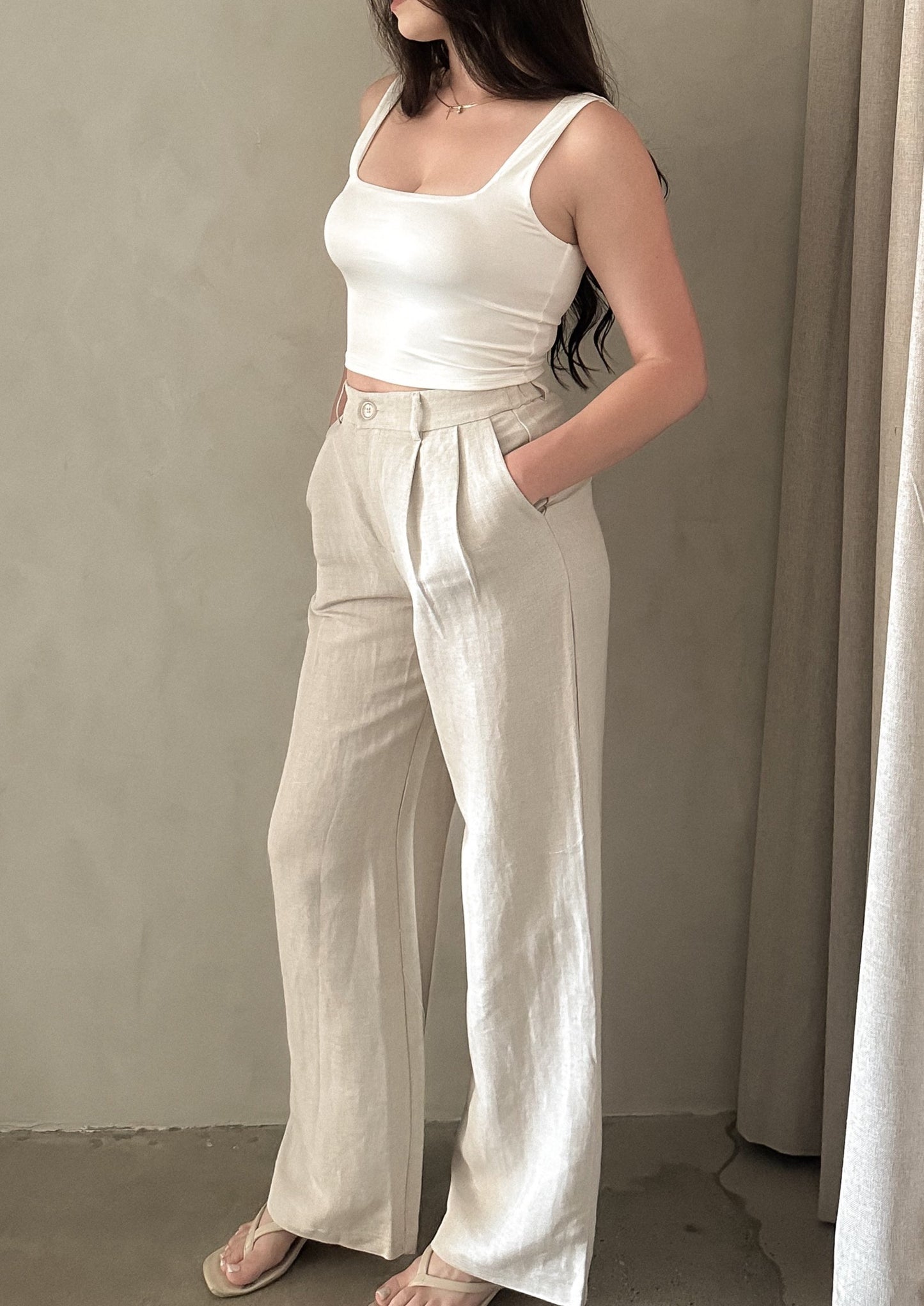 Linen Pants - Natural