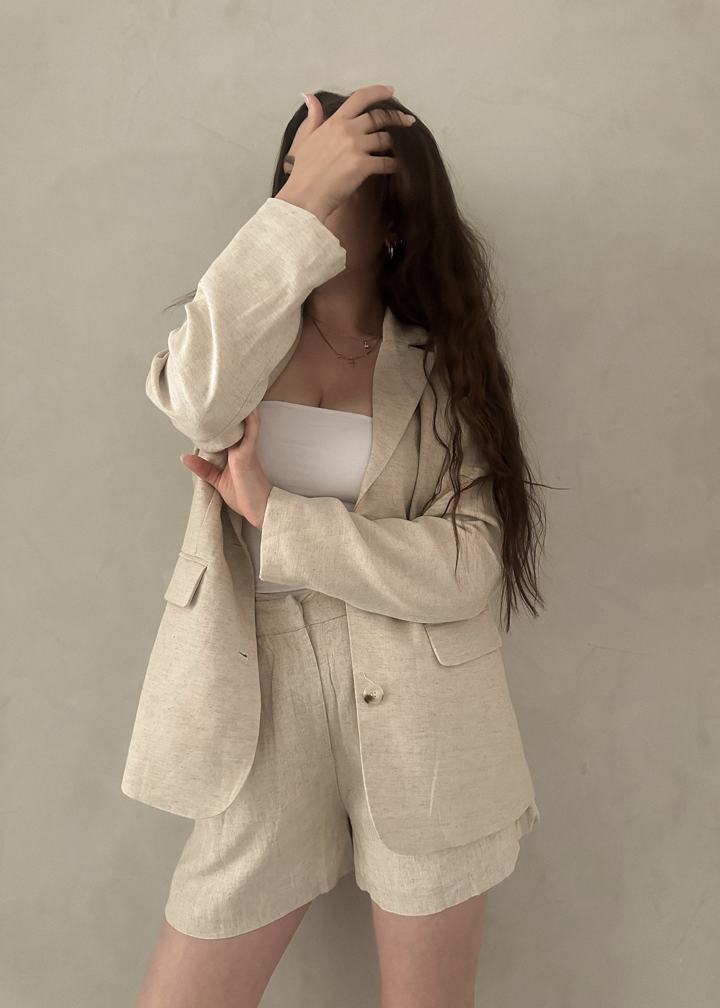 Linen Blazer - Natural