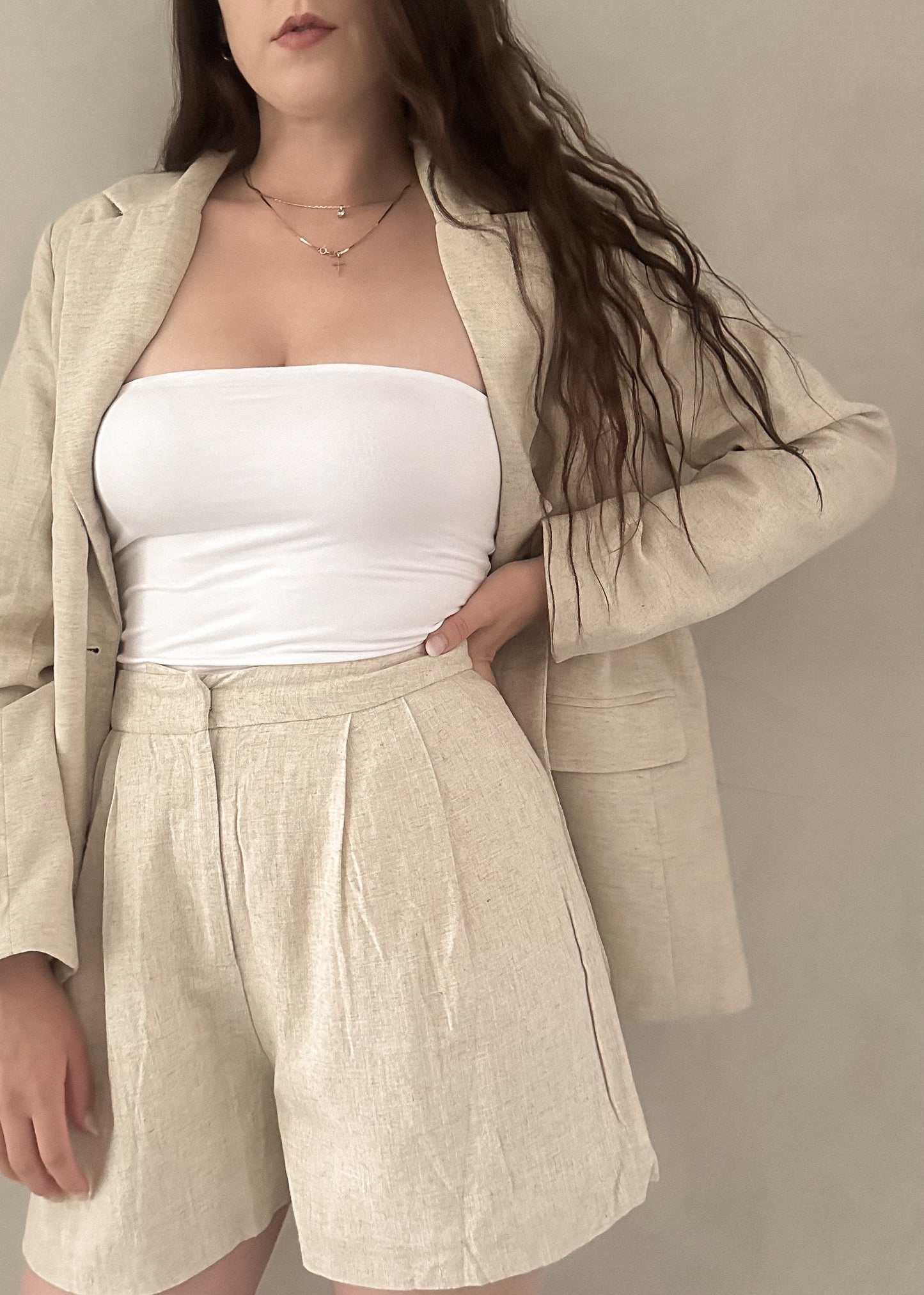 Linen Blazer - Natural