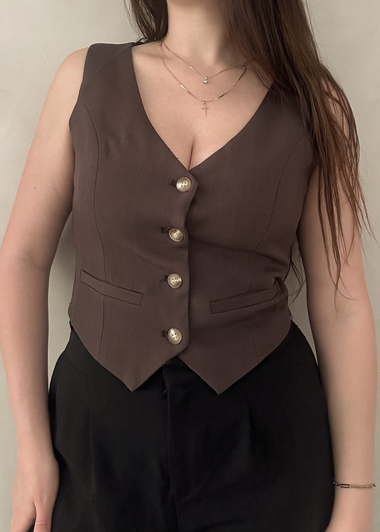 Suit Vest - Rich Brown