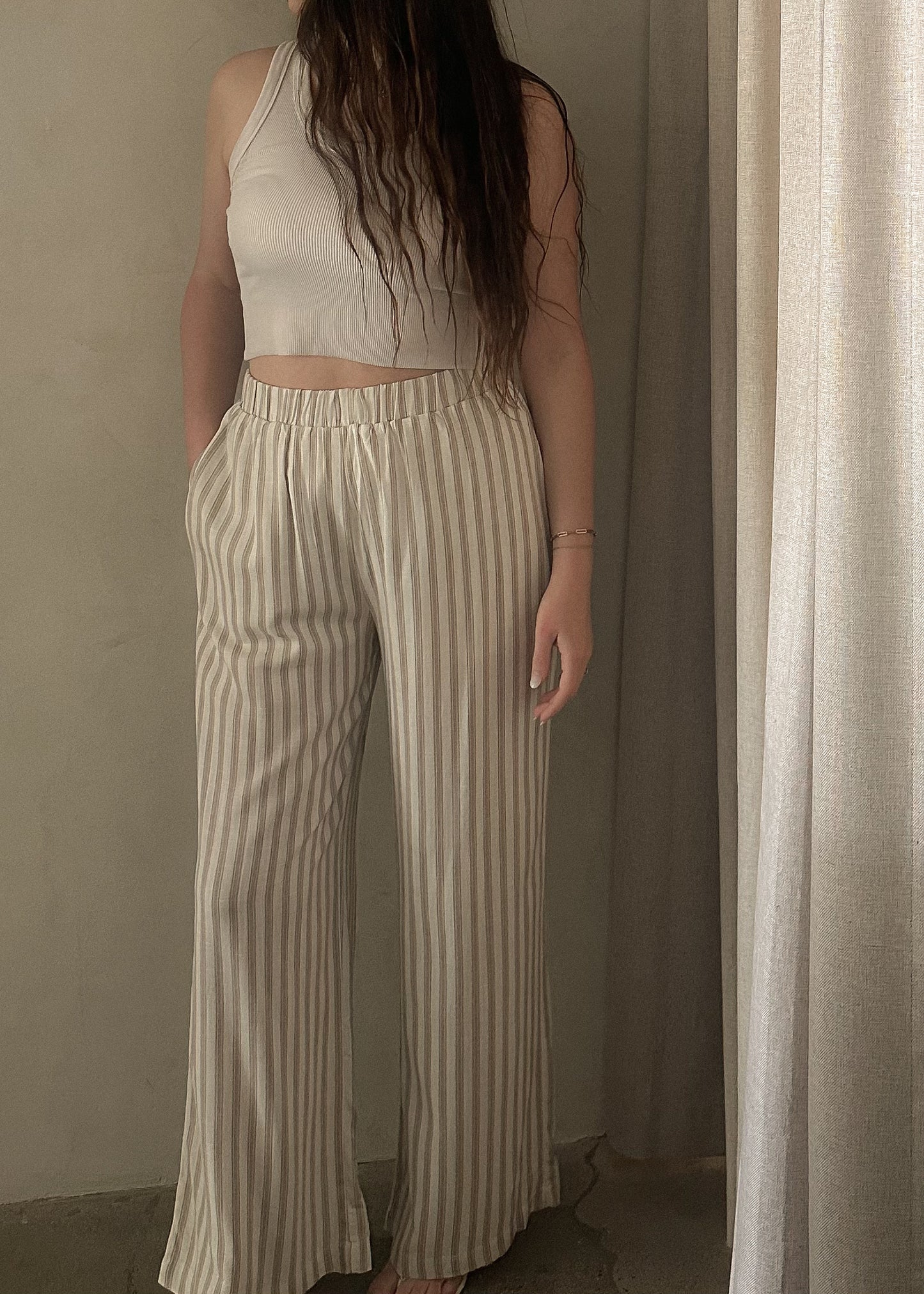 Linen Pants - Striped