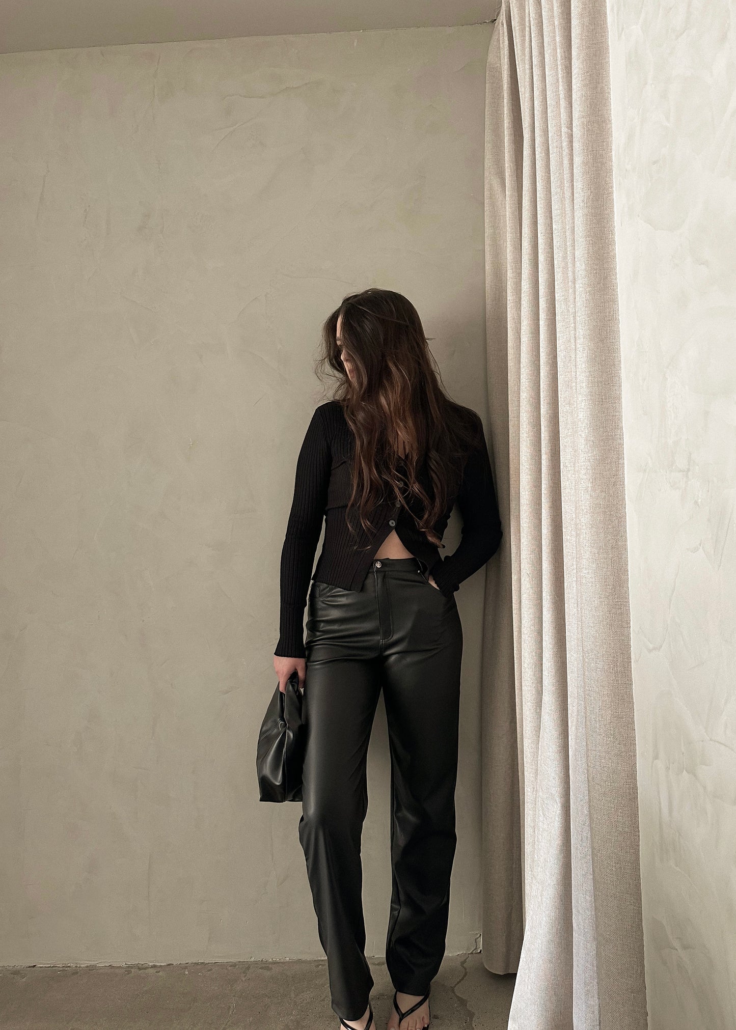 Morrison Leather Pant - Black