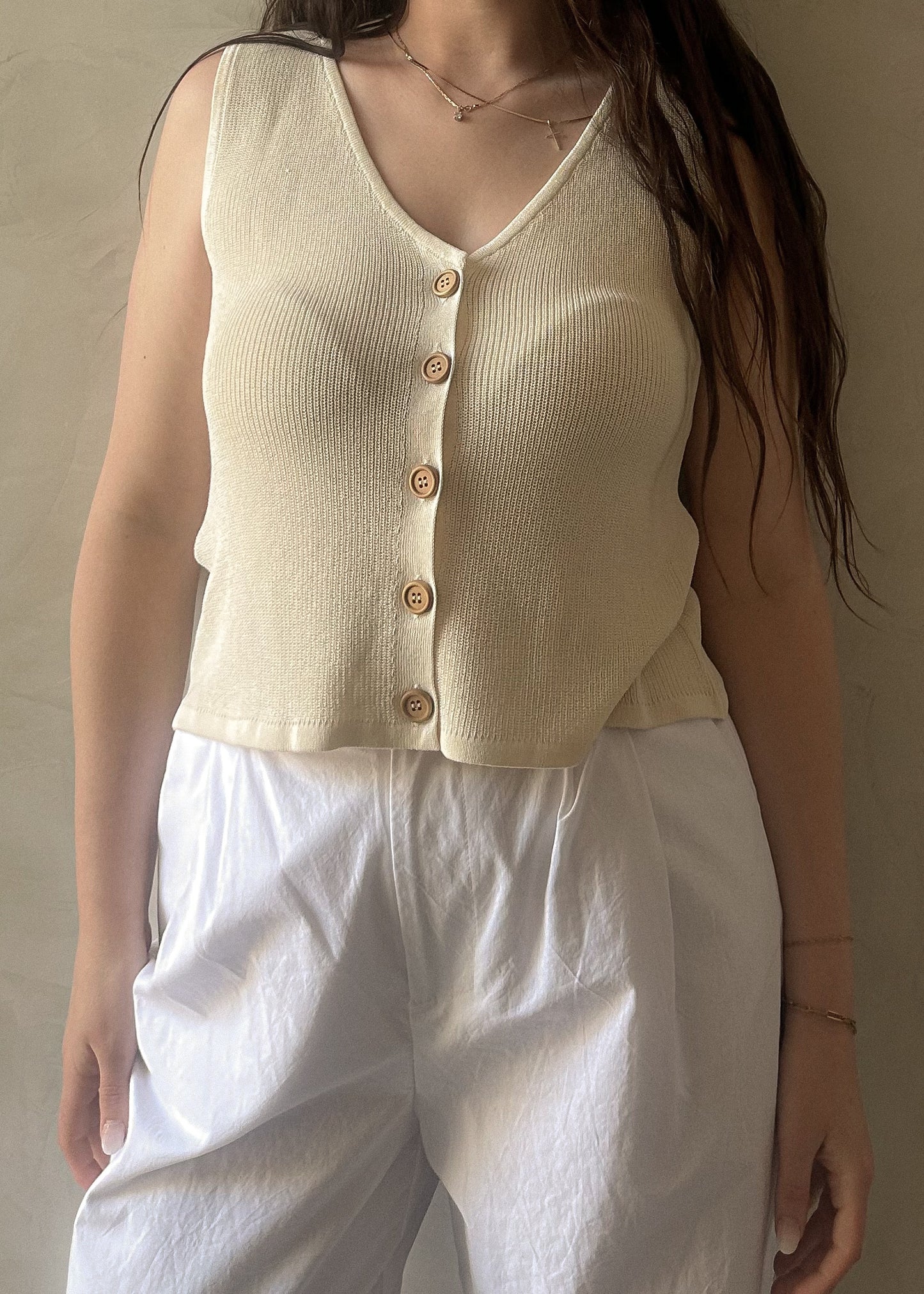 Knit Vest - Butter
