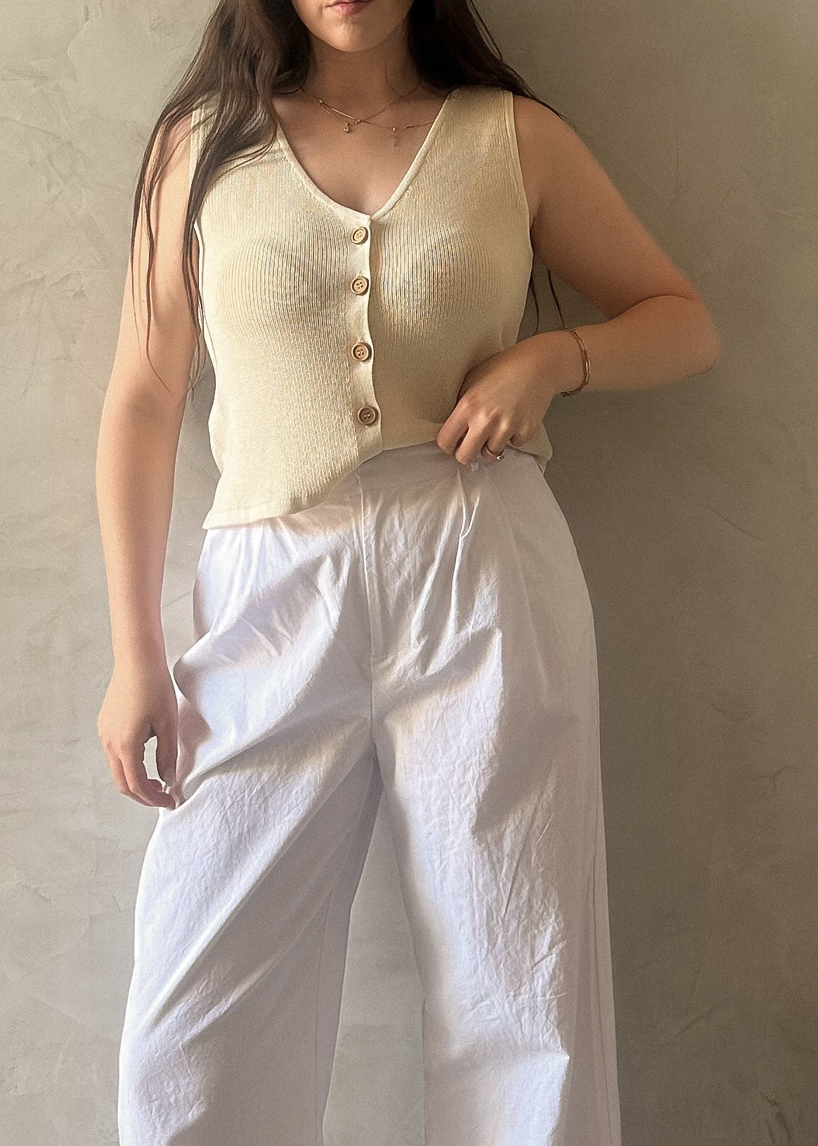 Knit Vest - Butter