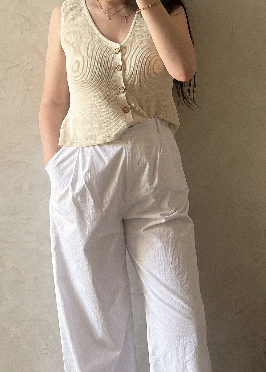 Knit Vest - Butter