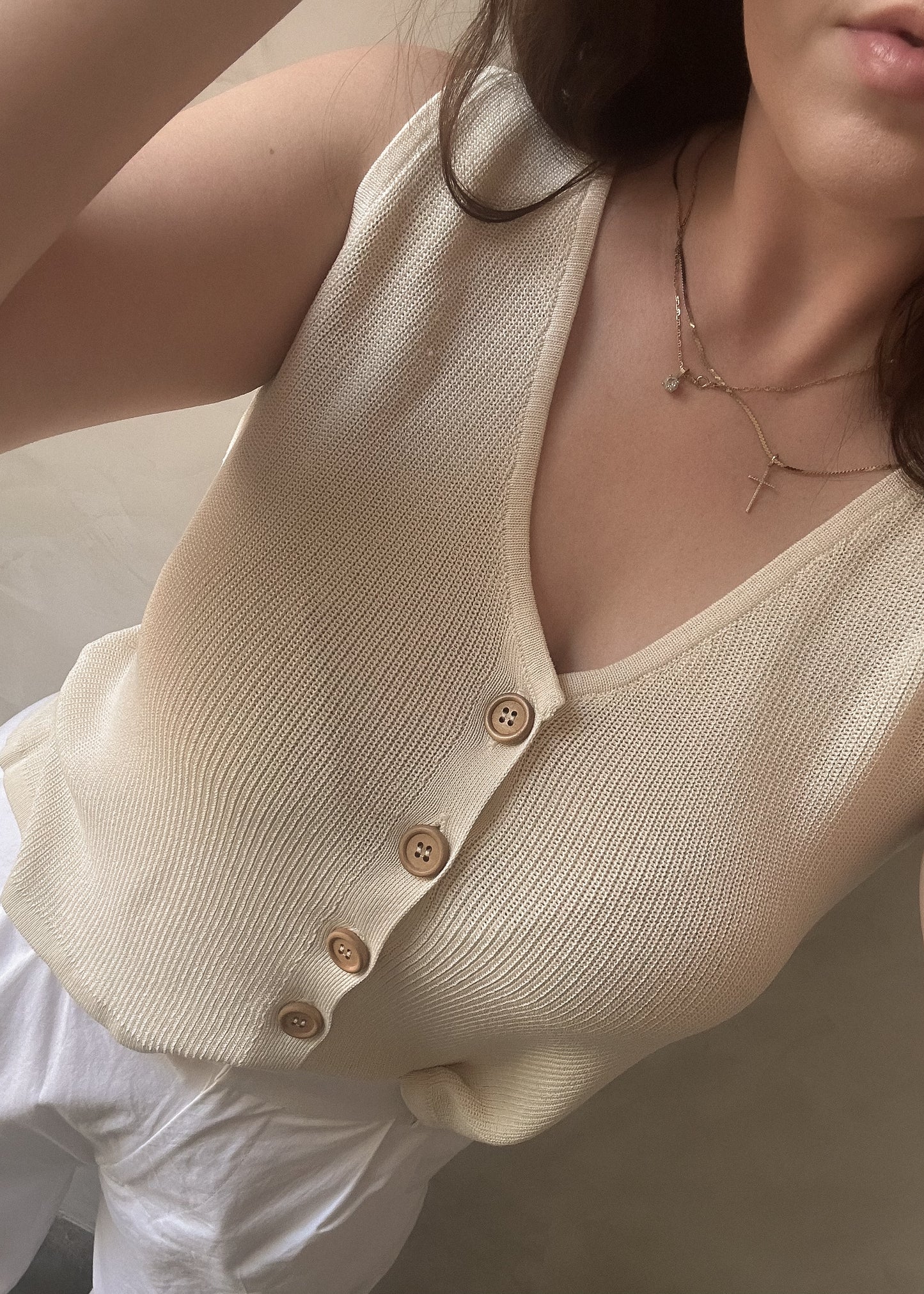 Knit Vest - Butter