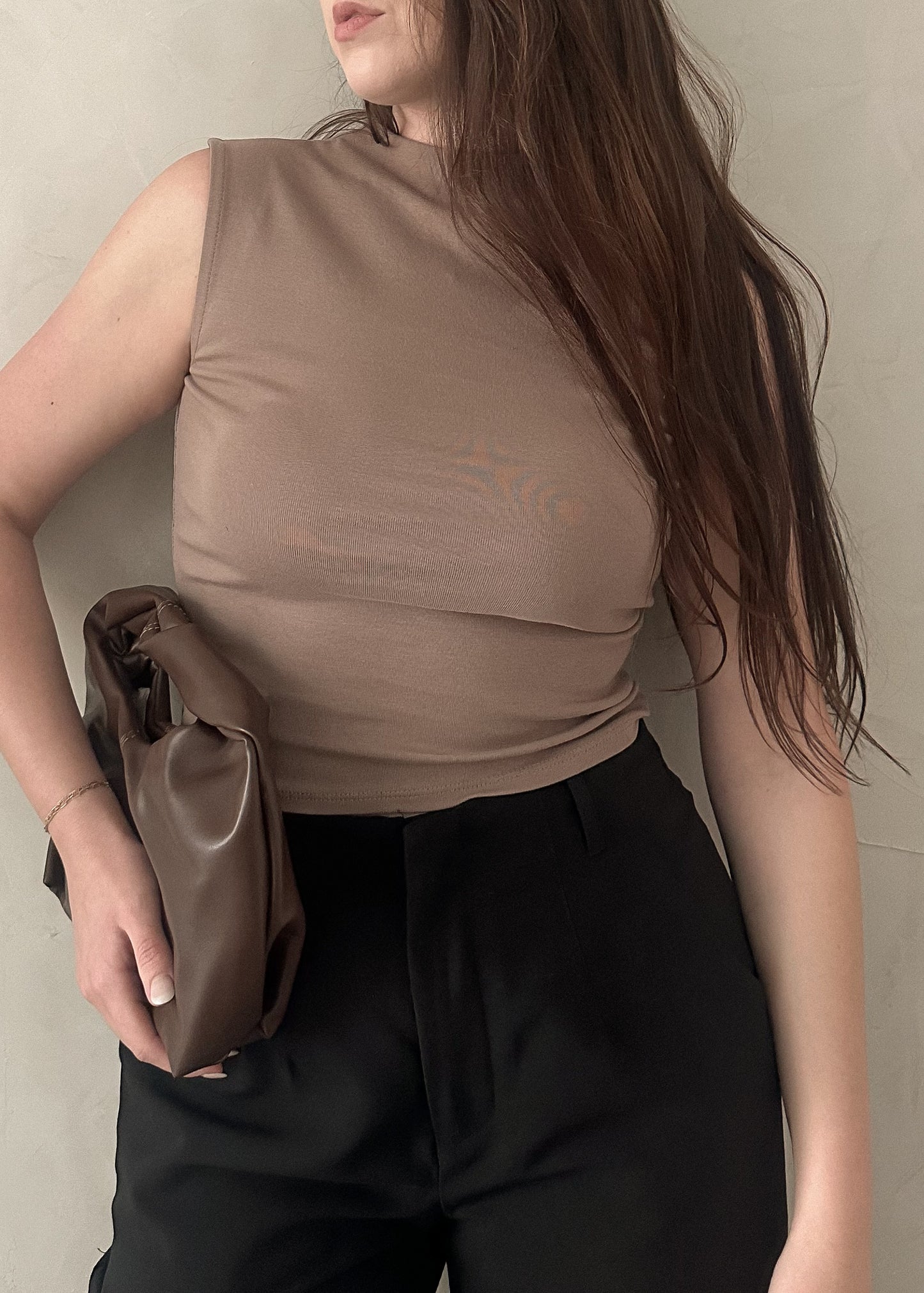 Mock Neck - Mocha