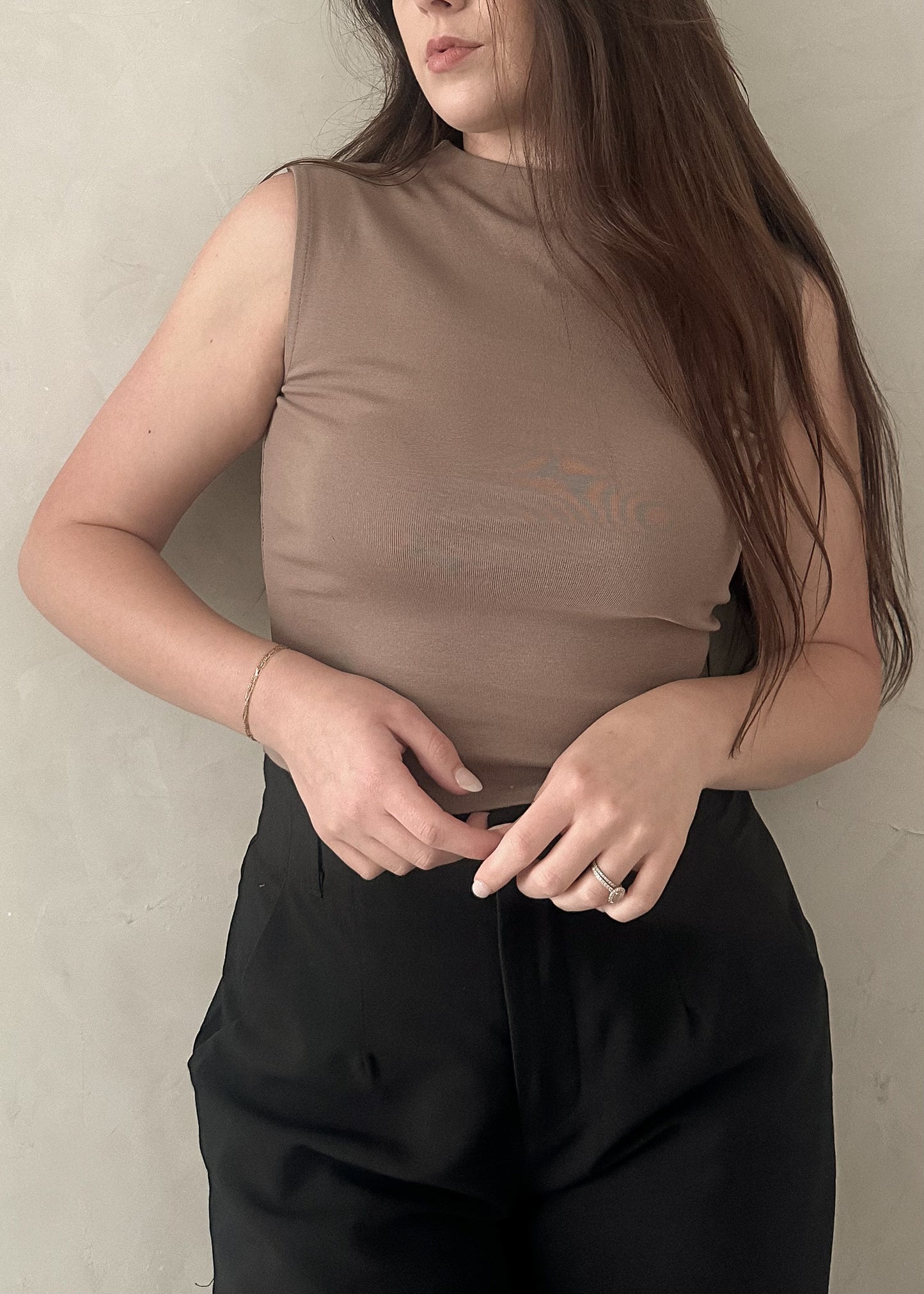 Mock Neck - Mocha