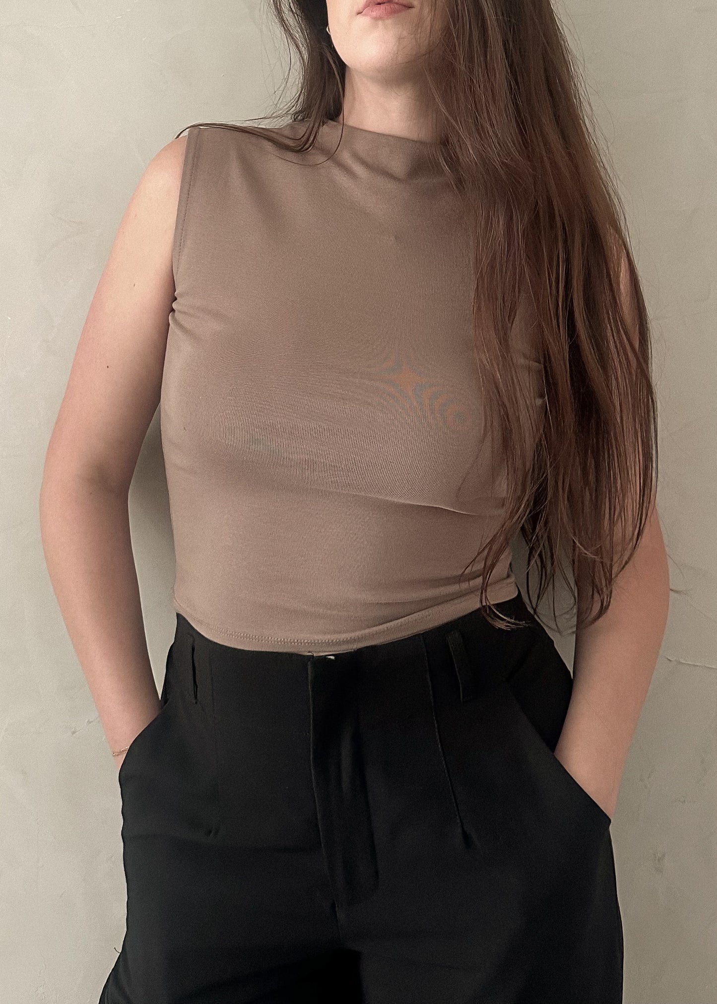 Mock Neck - Mocha