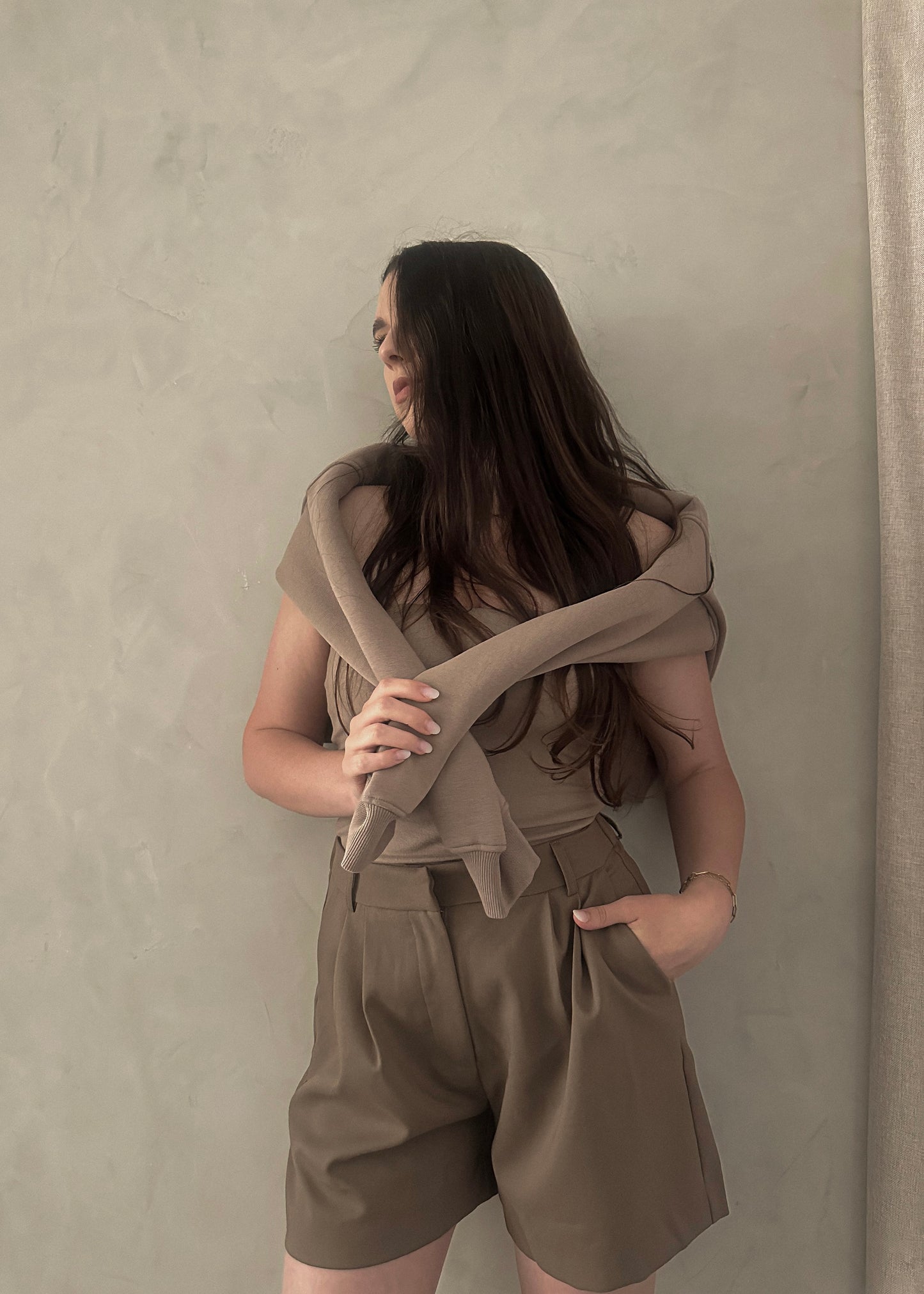 Trouser Shorts - Mocha