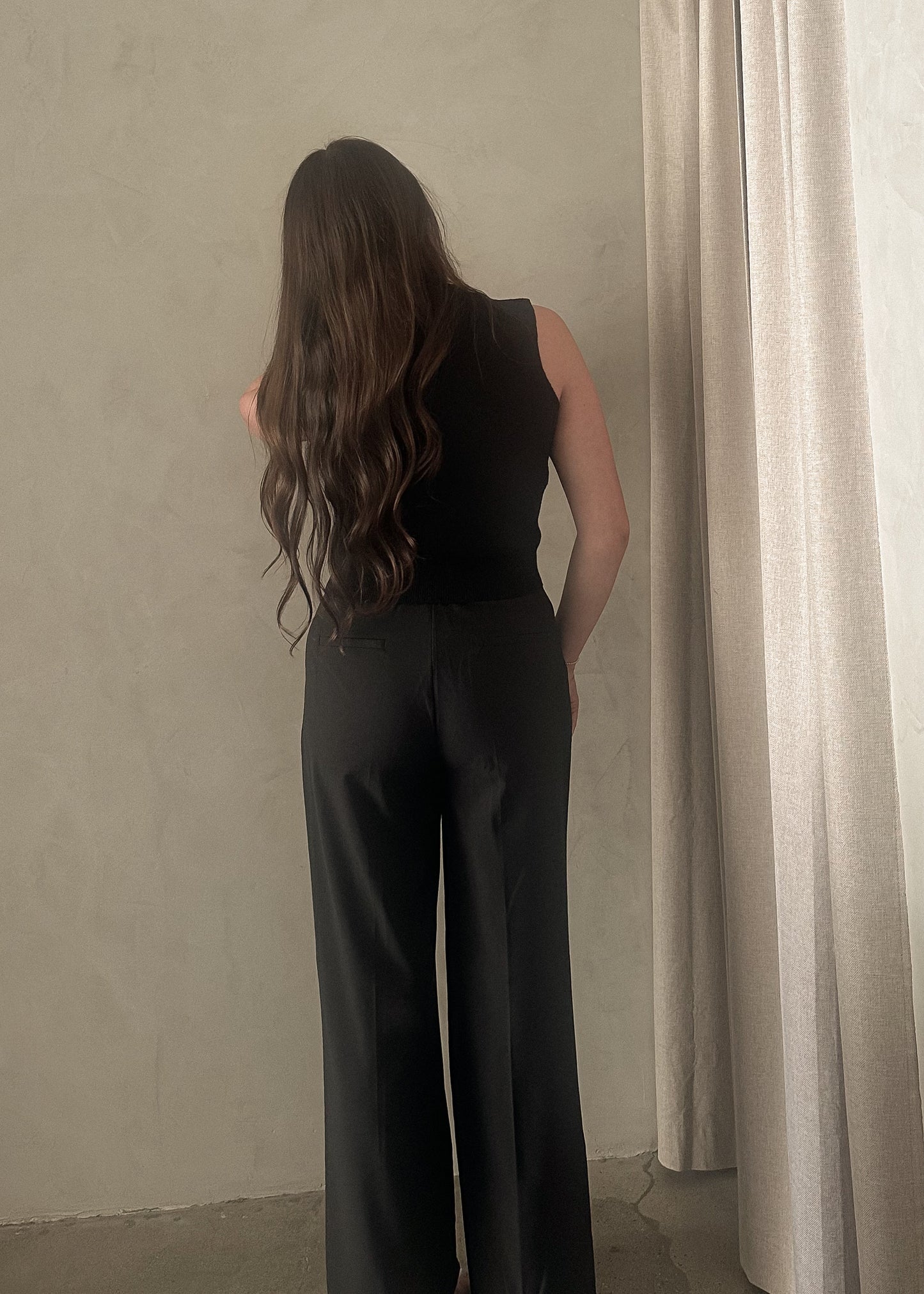 High Waisted Trousers - Black