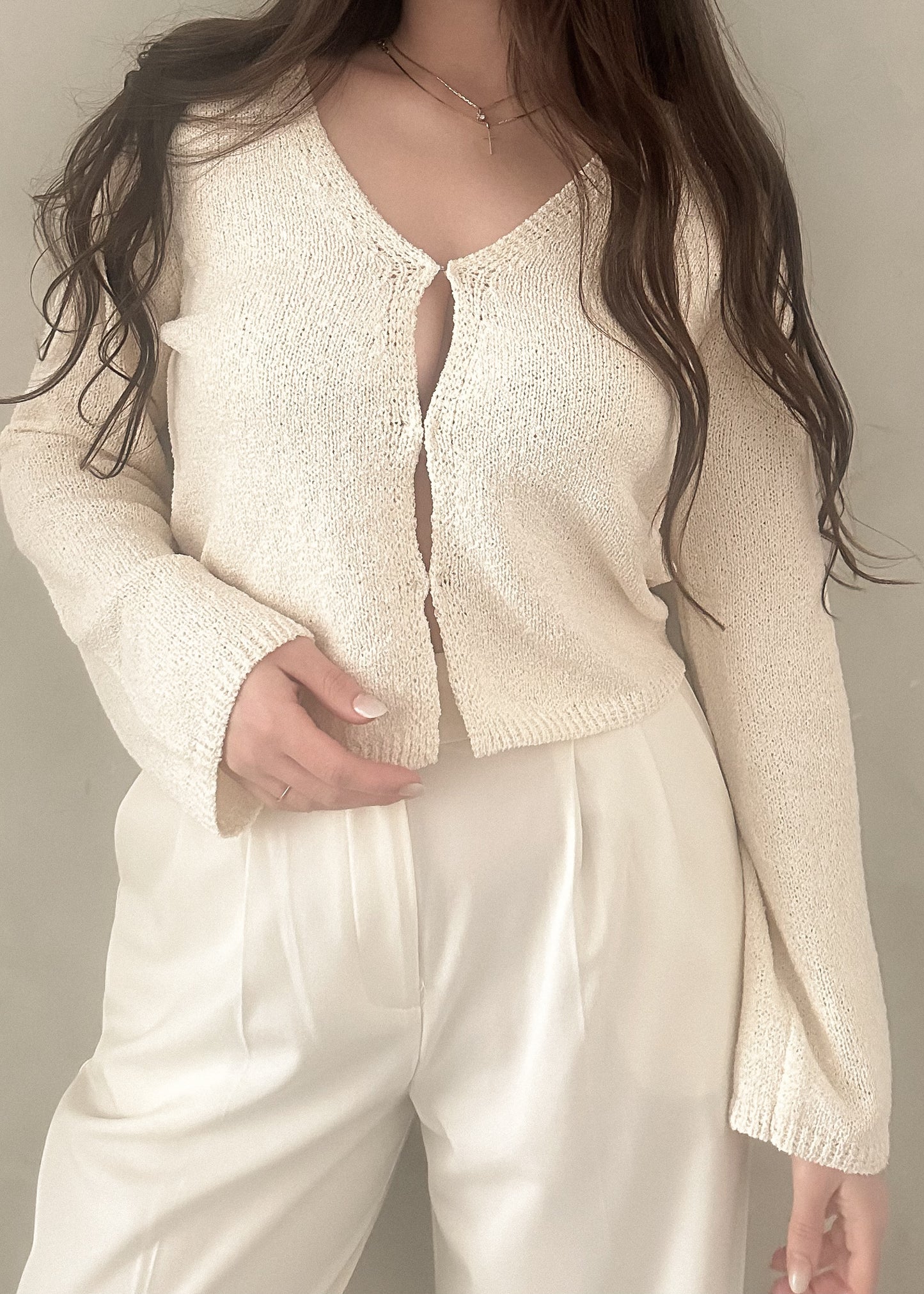 Knit Cardigan - Natural