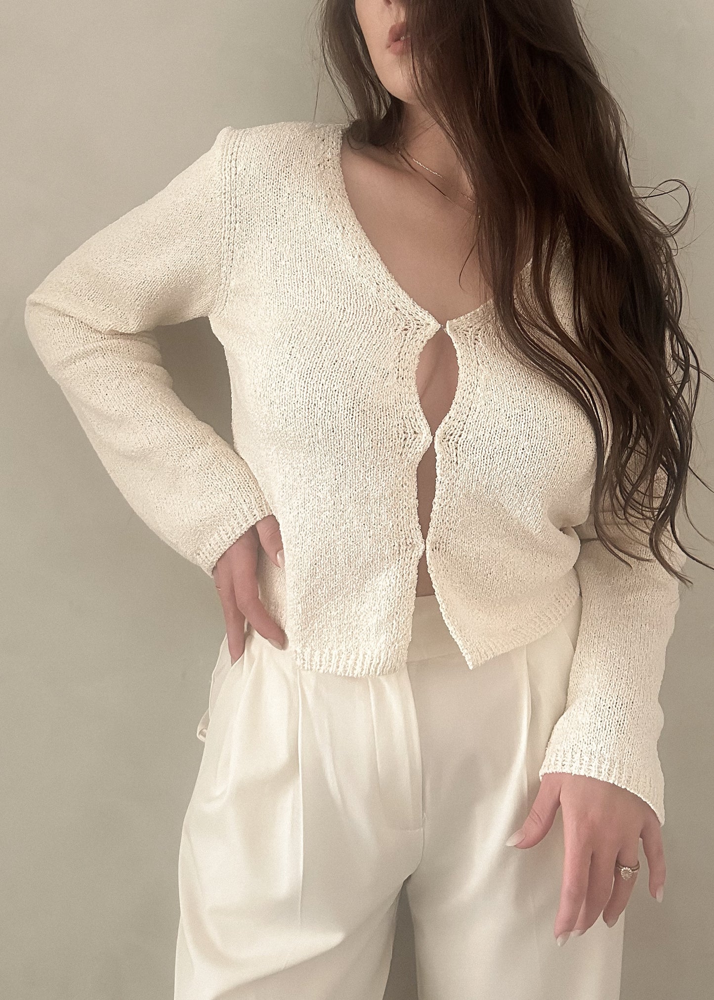 Knit Cardigan - Natural