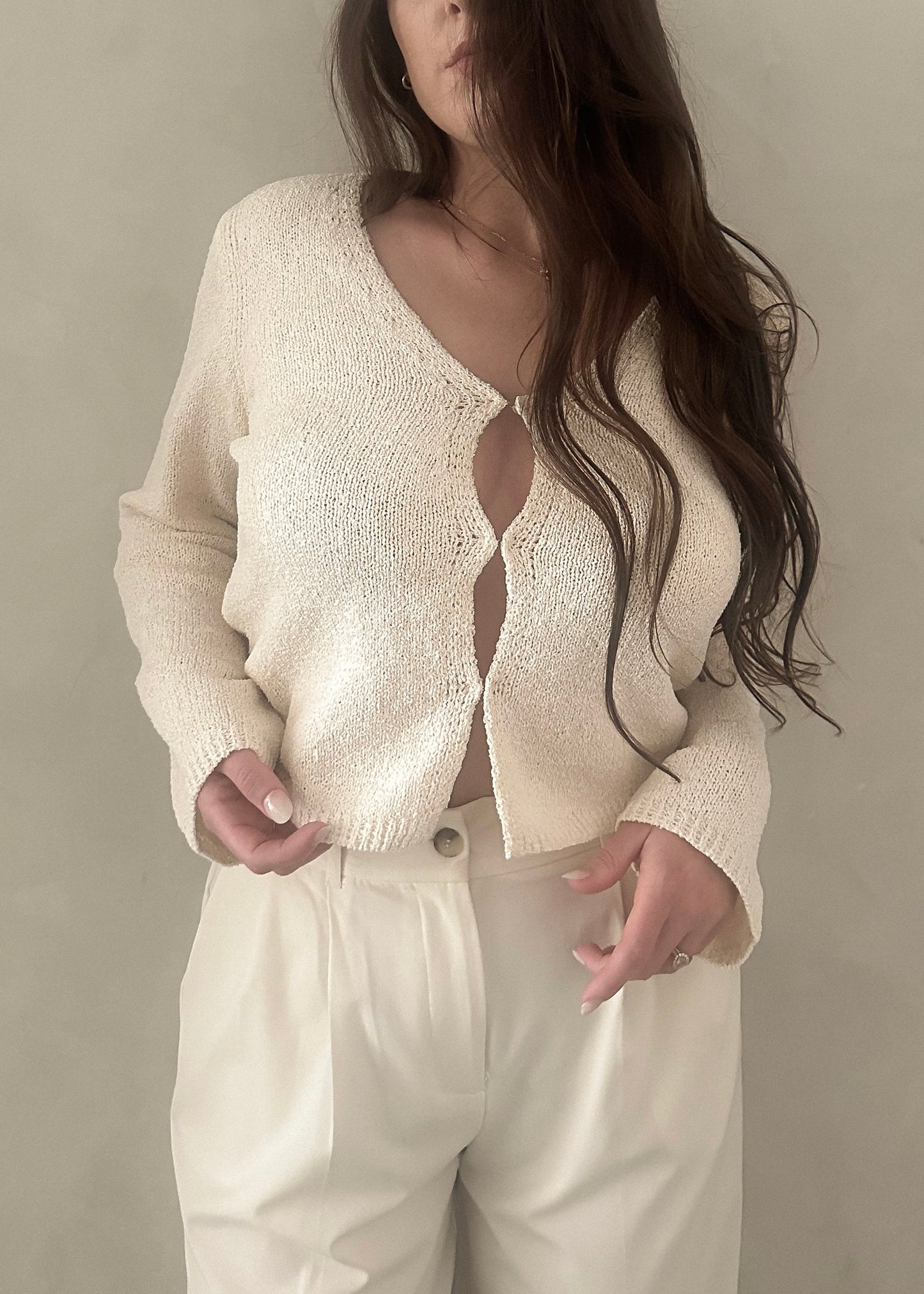 Knit Cardigan - Natural