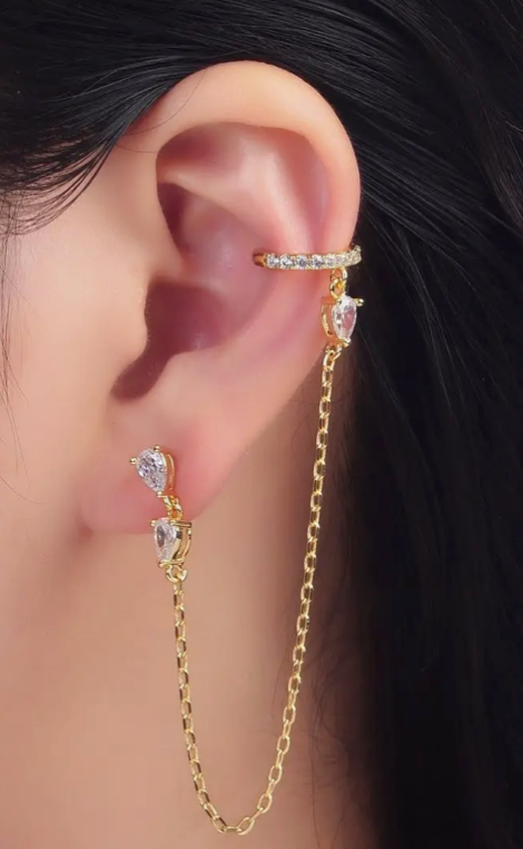 Chain Cuff Earring - Gold