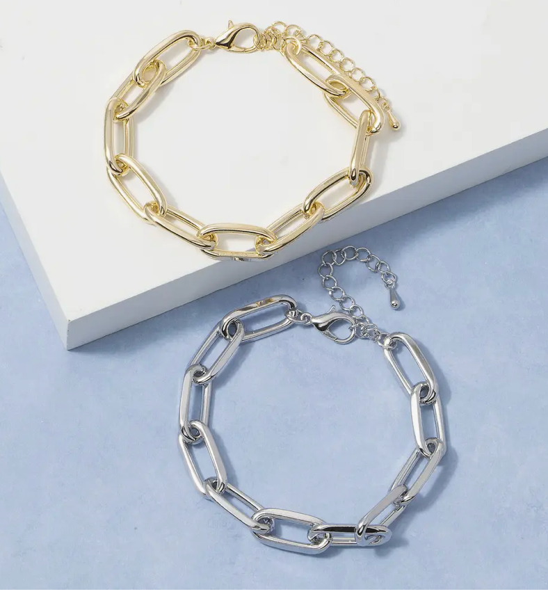 Oval Paperclip Bracelet
