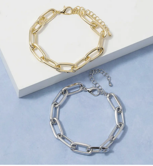 Oval Paperclip Bracelet