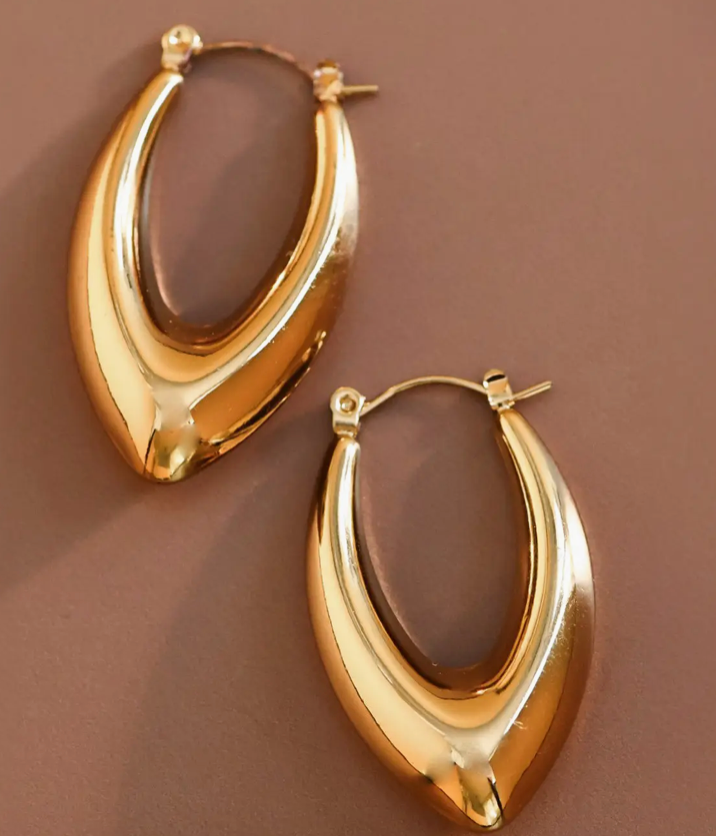 Oval Hoops - Gold